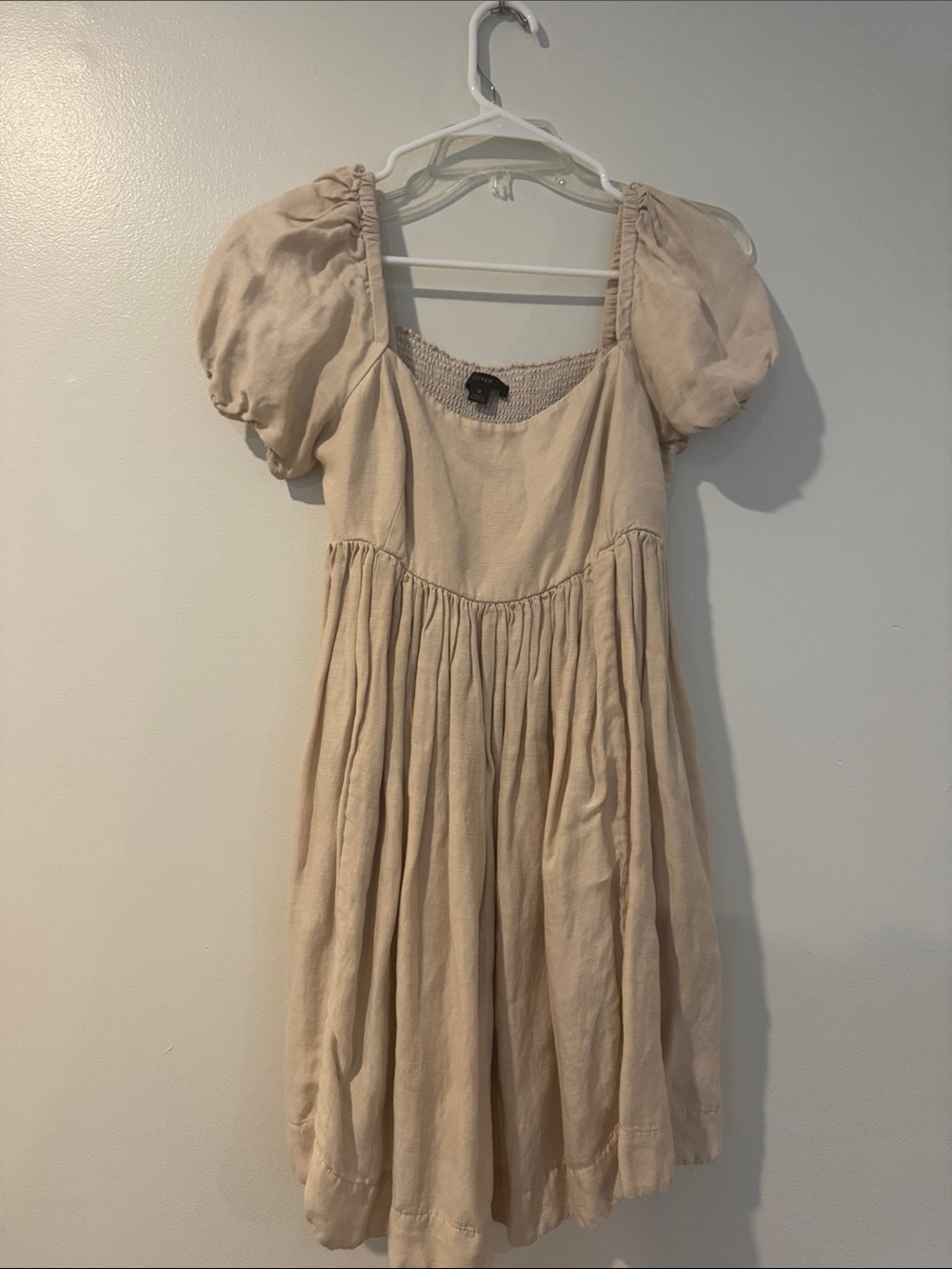 Jcrew Puff Sleeve Mini Dress with Gathered Skirt